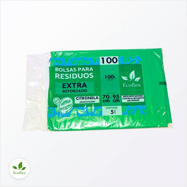 BOLSA P/ RESIDUO CITRONELA 100 LTS - C/5 UNI